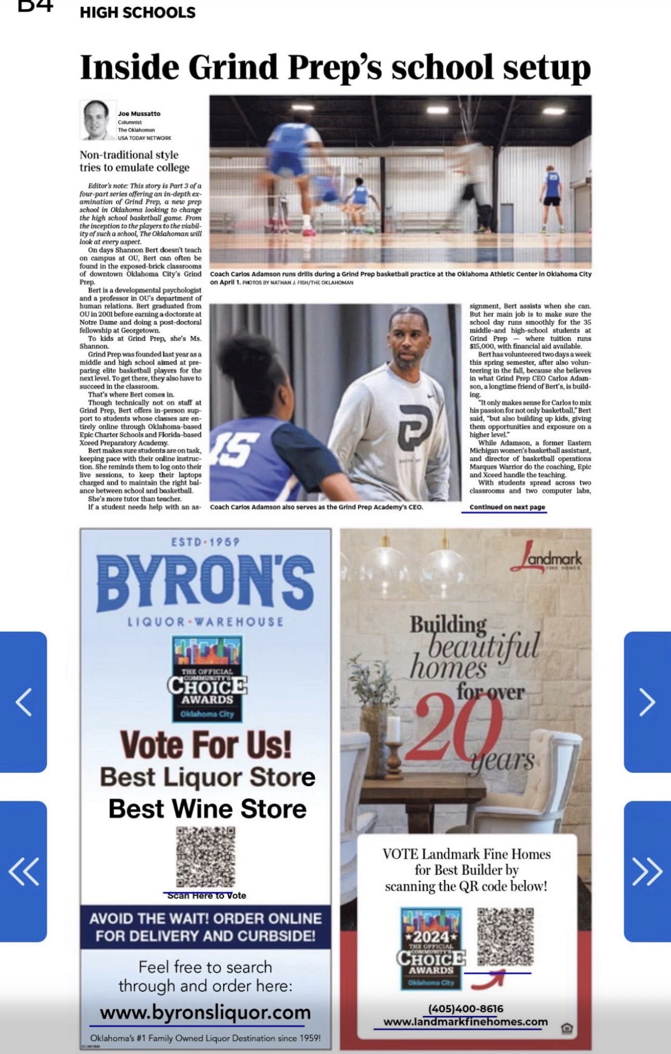 Original newspaper page: Inside Grind Prep’s school setup